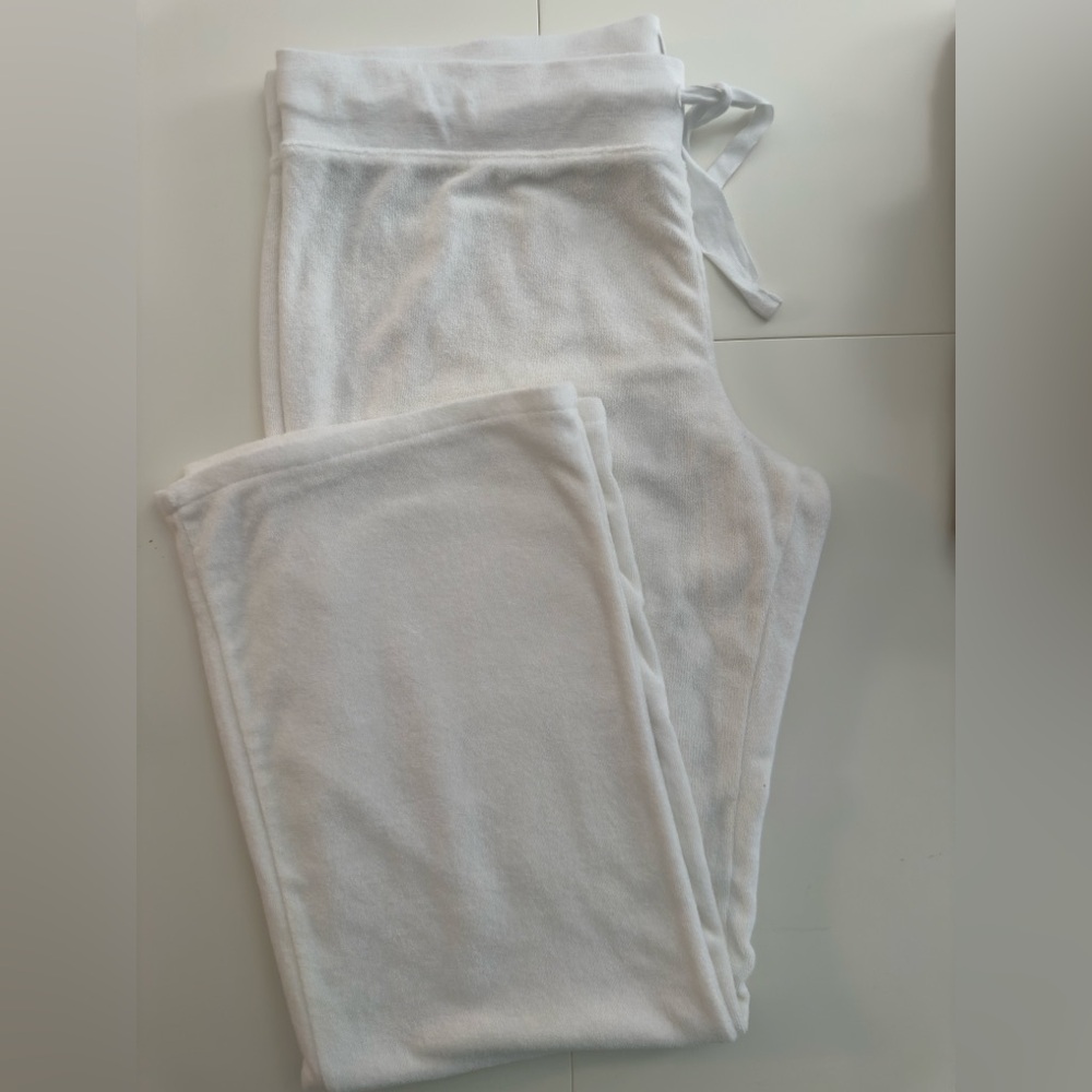 J Crew White Terry Cloth Pants